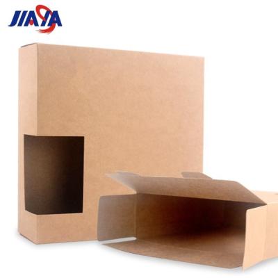 China Custom Environmentally Friendly Recyclable Kraft Paper Food Recyclable Cake Box With Window / Food Grade Kraft Paper Take Away Package Box for sale