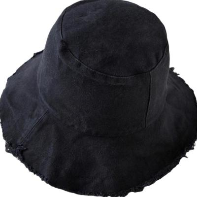 China The picture simply washed the printed luxury fringed bucket hat outdoor ladies bucket hat for sale