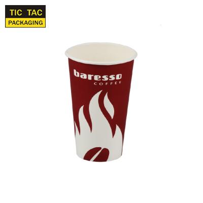 China Disposable Disposable Single Wall Paper Cup For Coffee for sale