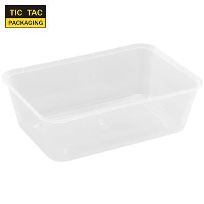 China 750ml Disposable Tic Tac Container Disposable Plastic Food Container for sale