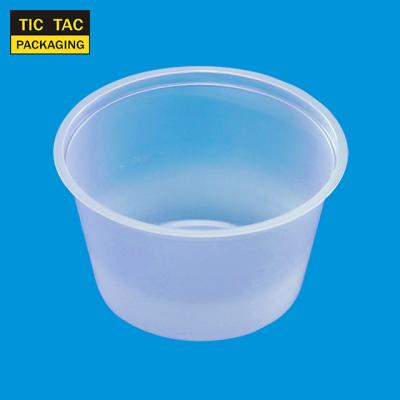 China Capacity 80ml Disposable Clear Sauce Plastic Cup Cup for sale