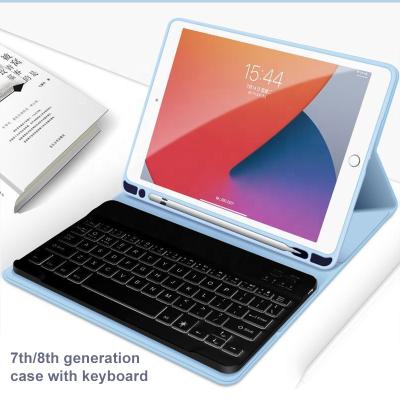 China Light weight for iPad 7th / 8th generation 10.2 inch case with wireless keyboard for sale