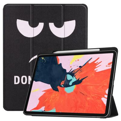 China Anti-water 12.9 inch Flip Stand Leather Smart Tablet Cover With Pen Slot For Ipad Pro 12.9 for sale