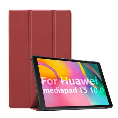 China Durable / Eco-friendly / Light Weight / Shockproof For Huawei Mediapad T5 10.0 Cover Case Smart Sleep Wake Tablet Protective Leather Case for sale