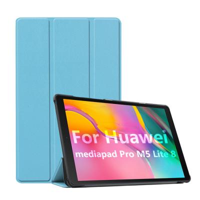 China Durable / Eco-friendly / Light Weight / Shockproof For Huawei mediapad m5 lite 8 inch Cover Case Smart Sleep Wake Tablet Protective Leather Case for sale