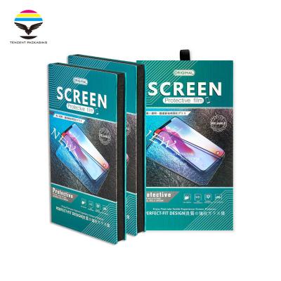 China Factory direct sales smudge neutral film supply recyclable hard box tempered film universal packaging mobile phone wooden gift box for sale