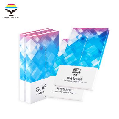 China Supply Recyclable Neutral Film Stain Hard Box Tempered Universal Mobile Phone Film Packaging Box for sale