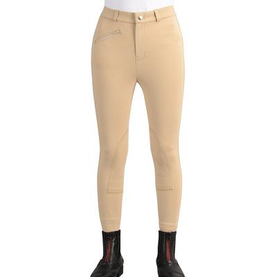 China Equestrian Apparel OEM Riding Gaiters Overalls Khaki Durable Pants Breeches With Silicone Gels for sale