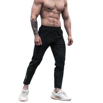 China 2022 Anti-Wrinkle Mens Sports Gym Fitness Men Slim Joggers Pants Casual Sweatpants For Fitness Workout With Pocket for sale