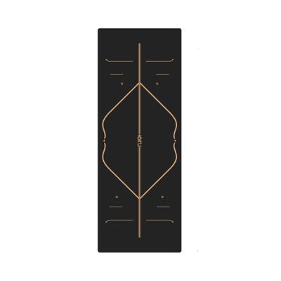 China Fitness Equipment 8mm Printed PU Yoga Mat Natural Rubber PU Yoga Mat PU Leather Yoga Mat for sale