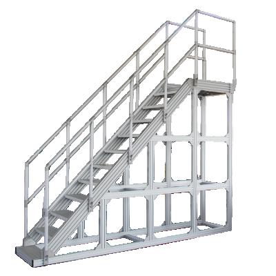 China Folding Ladders Aluminum Bridge Staircase and Platform for Sorter for sale