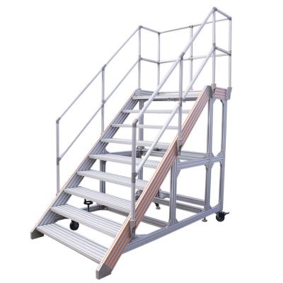 China Multifunctional Insulation Ladders Mobile 8 Step Ladder With Work Platform for sale