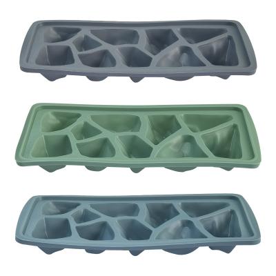 China Viable Factory Wholesale Reusable Square Molds Custom Silicone Tray For Whiskey Ice Cube for sale