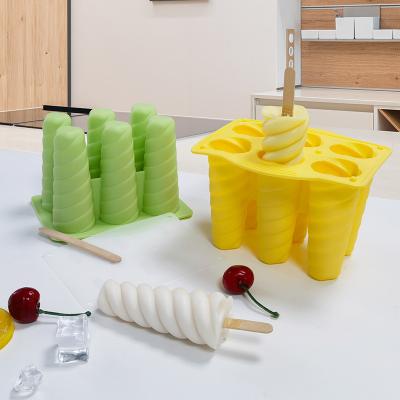 China Sustainable High Quality Home Made Tray Silicone Popsicle Makers Ice Cream Pop Molds With Lids for sale