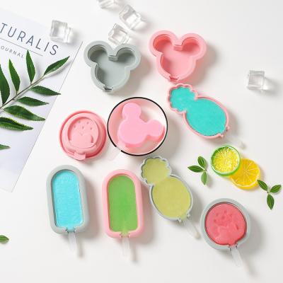 China Viable Fruit Form DIY Ice Cream Popsicle Maker Summer Homemade Ice Popsicle Mold Frozen Popsicle Mold With Lid for sale