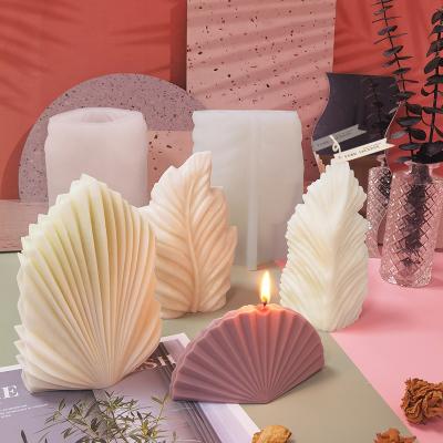 China Sustainable Large Scallop Scented Candle Silicone Mold 3D Seaweed Single Candle Mold for sale