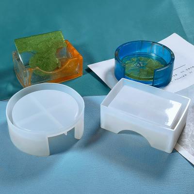 China BPA Resin Coaster Irregular Shape DIY Resin Disposable Epoxy Resin Molds For Making Coasters Silicone Mold for sale