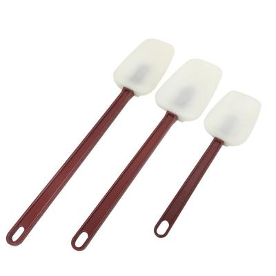 China BPA Free Silicone Viable Heat Resistant Utensil Set Logo Silicone Cookie Spatula Spoon Custom Made New for sale