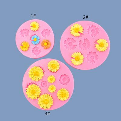 China Viable Flower Chrysanthemum Cake Decorating Fondant Silicone Mold Flower Shape Mold for sale