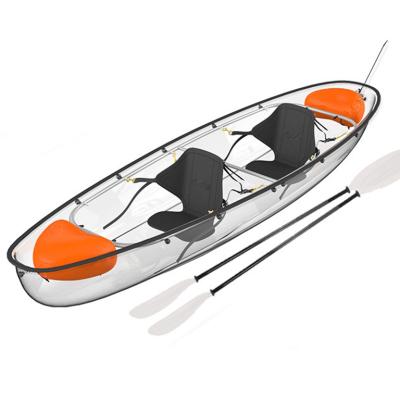 China Air Transparent PVC Inflatable Boat 2 Seat For Full Immersion Of Water Fun Sport Experience for sale