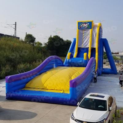 중국 Outdoor Inflatable Water Slide Giant Commercial Drop Kick Water Slide OH6-120-02 판매용