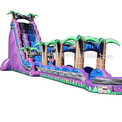 China OHO Adult Size Inflatable Water Slide For Rental OH6-218 0.55mm Plato PVC tarpaulin à venda