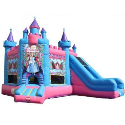 Chine OHO Guangzhou Commercial Princess Inflatable Castle Jumping Bouncer Slide Combo for Kids à vendre