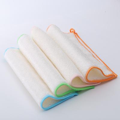 China Sustainable Custom Eco-Friendly Bamboo Fiber Kitchen Logo Printing Dish Wash Cleaning Cloth for sale