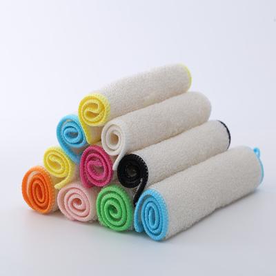 China Sustainable Reusable Bamboo Fiber Private Label Absorbent Dish Towel Thickened Kitchen Cleaning Cloth for sale