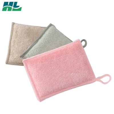 China Sustainable Factory Direct Wholesale Colorful Cleaning Sponge Bamboo Fiber Magic To Erase Sponge for sale