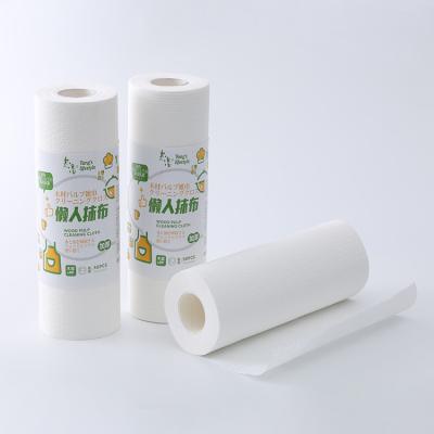 China Manufacturer Direct Sales Reusable Thickest 2 Ply Bamboo Fiber Roll Kitchen Paper Towels for sale