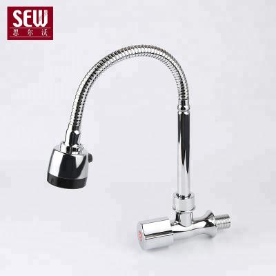 China Modern ABS Wall Mounted Faucet With Flexible Water Saving Spray Head for sale