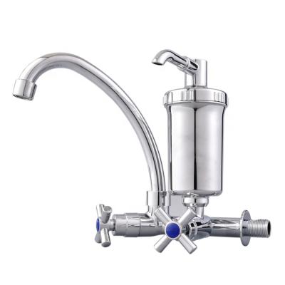 China Modern COM Filtro Parede 1/4 Volte De Torneira Cozinha Hot And Cold Water Of ABS Kitchen Faucet Faucet In Brazil ZF701 Wall Mounted for sale