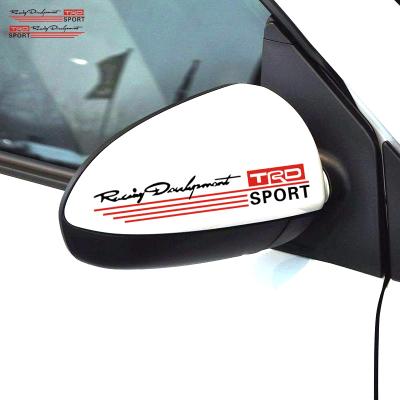 China Self-Healing Car Sticker 2PCS/set Car Styling TRD Sport Logo Car Rearview Mirror Decal Personalized Character Decoration for sale