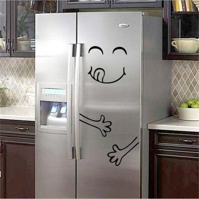 China Shape Funny Fridge Stickers Funny Smiley Face Stickers Cut Out Waterproof Friendly Removable Home Decoration Stickers for sale