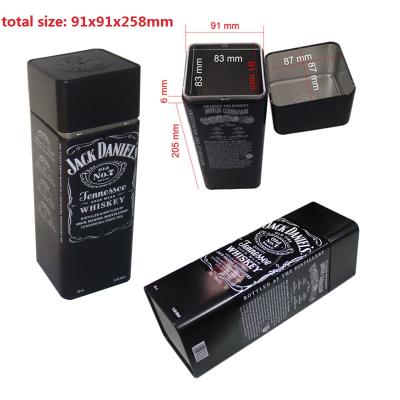 China Recyclable Metal Tin Box For Whiskey Bottle Packaging for sale