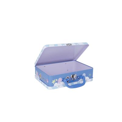 China Metal tin canister metal tin lunch box with plastic handle for sale