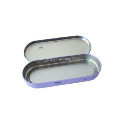 China Hinged Tin Case Pencil Case Metal Tin Case With Hinge Lid for sale