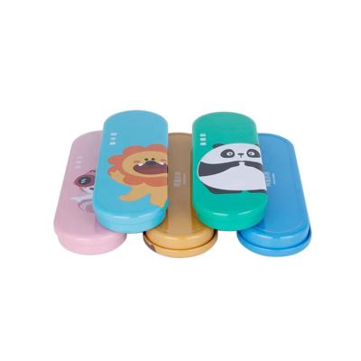 China shape oval & hinges pencil cases metal tin for sale