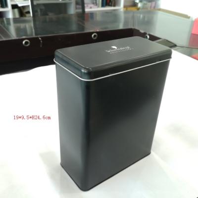 China Rectangular Tin Box Rectangular Tin Box Black Color for sale