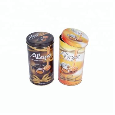 China Recyclable Round Metal Tin Container For Food Pack for sale