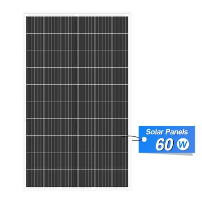 China Custom Square Shape Poly Solar Panel 60w 670mm [26.38in.] x576mm [22.68in.] x30mm [1.18in length 670mm.] for sale