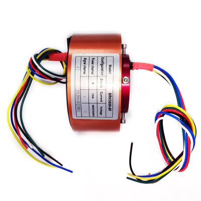 China ABS Engineering Plastics / Aluminum Material High Current 30mm 10 Wire 16a Slip Ring Voltage Slip Ring for sale