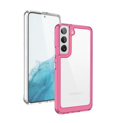 China Shockproof Colorful Clear Shockproof Cases For Samsung S21fe Phone Case Well-designed Cases For Samsung Galaxy S22 S23 Ultra Cover for sale