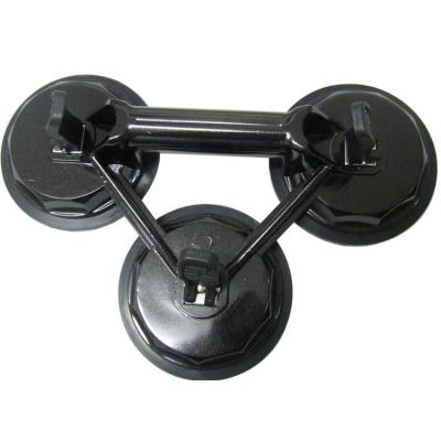 China Suck Hand Pump 3-Cup High Quality Strong Glass Suction Cups For Lifting Glass Furniture for sale