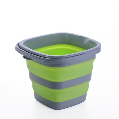 China Sustainable Portable Collapsible Outdoor Water Storage Plastic Bucket Collapsible Collapsible Bucket for sale