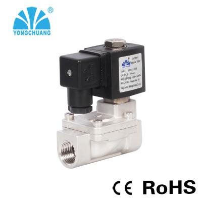 China Brewery Mains 2 Way 12V 220 Volt Food Grade Water Stainless Steel Quick Change Solenoid Valve for sale