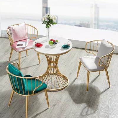 China Dust Proof Wedding Party Gilded Chairs 21.5 Inch Length Outdoor Bistro Furniture for sale