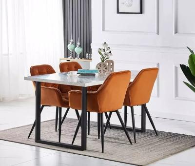 China High Durability Velvet Tufted Dining Room Chairs Scandi Style Dining Chairs for sale