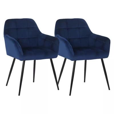 China ISO9001 Velvet Fabric Seat Nordic Dining Chairs OEM ODM Available for sale